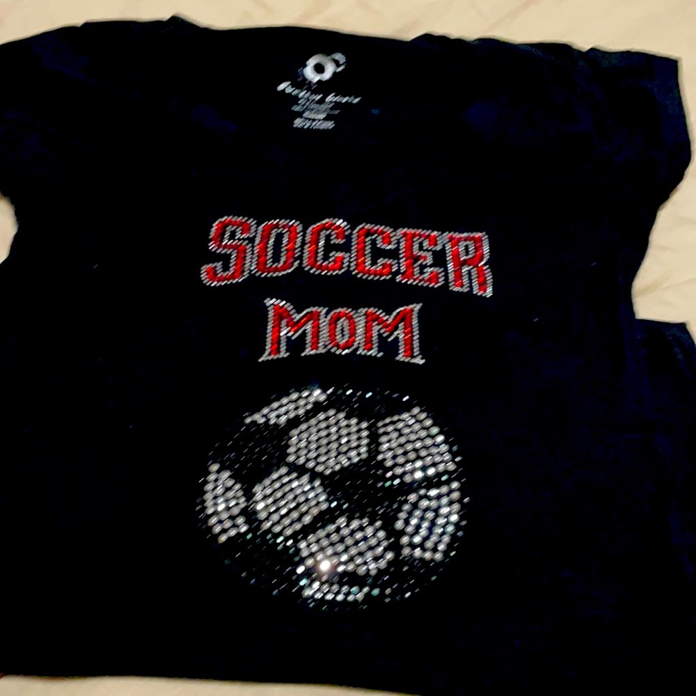 Soccer mom tshirt gorgeous crystals fan club